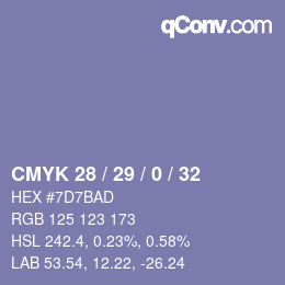 Código de color: CMYK 28 / 29 / 0 / 32 | qconv.com