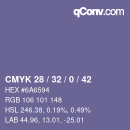 Código de color: CMYK 28 / 32 / 0 / 42 | qconv.com