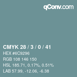 Color code: CMYK 28 / 3 / 0 / 41 | qconv.com