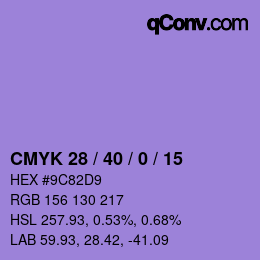 Color code: CMYK 28 / 40 / 0 / 15 | qconv.com