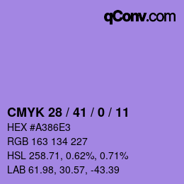 Código de color: CMYK 28 / 41 / 0 / 11 | qconv.com