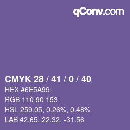 Código de color: CMYK 28 / 41 / 0 / 40 | qconv.com