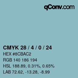 Color code: CMYK 28 / 4 / 0 / 24 | qconv.com