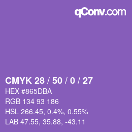 Código de color: CMYK 28 / 50 / 0 / 27 | qconv.com