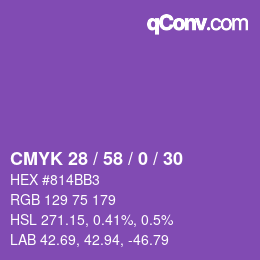 Farbcode: CMYK 28 / 58 / 0 / 30 | qconv.com