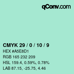 カラーコード: CMYK 29 / 0 / 10 / 9 | qconv.com