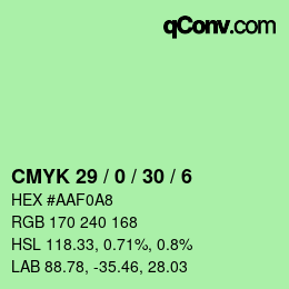 Código de color: CMYK 29 / 0 / 30 / 6 | qconv.com