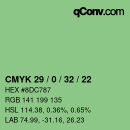 Color code: CMYK 29 / 0 / 32 / 22 | qconv.com