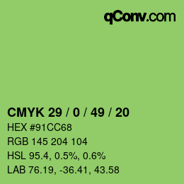 Color code: CMYK 29 / 0 / 49 / 20 | qconv.com
