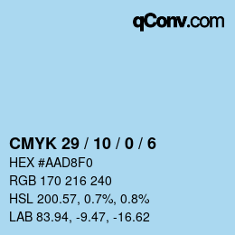 カラーコード: CMYK 29 / 10 / 0 / 6 | qconv.com