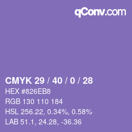 カラーコード: CMYK 29 / 40 / 0 / 28 | qconv.com