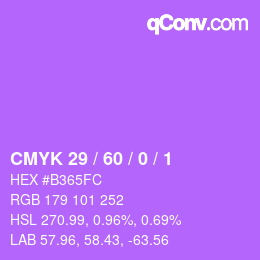 カラーコード: CMYK 29 / 60 / 0 / 1 | qconv.com