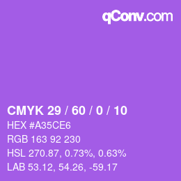 カラーコード: CMYK 29 / 60 / 0 / 10 | qconv.com