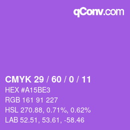 カラーコード: CMYK 29 / 60 / 0 / 11 | qconv.com