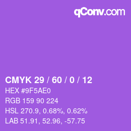カラーコード: CMYK 29 / 60 / 0 / 12 | qconv.com