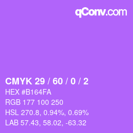 カラーコード: CMYK 29 / 60 / 0 / 2 | qconv.com