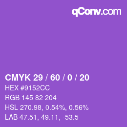 Color code: CMYK 29 / 60 / 0 / 20 | qconv.com