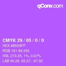 Color code: CMYK 29 / 65 / 0 / 0 | qconv.com