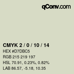 カラーコード: CMYK 2 / 0 / 10 / 14 | qconv.com