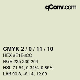 Color code: CMYK 2 / 0 / 11 / 10 | qconv.com