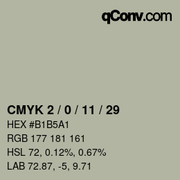 Color code: CMYK 2 / 0 / 11 / 29 | qconv.com