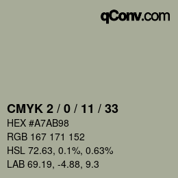 Color code: CMYK 2 / 0 / 11 / 33 | qconv.com
