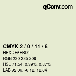 Color code: CMYK 2 / 0 / 11 / 8 | qconv.com