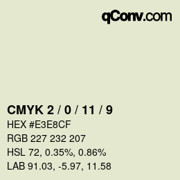 Color code: CMYK 2 / 0 / 11 / 9 | qconv.com