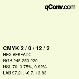 Código de color: CMYK 2 / 0 / 12 / 2 | qconv.com