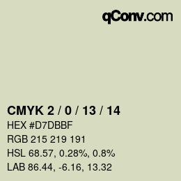 カラーコード: CMYK 2 / 0 / 13 / 14 | qconv.com