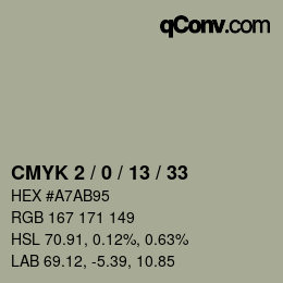 カラーコード: CMYK 2 / 0 / 13 / 33 | qconv.com