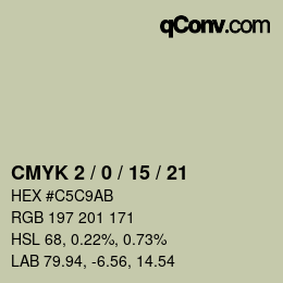 Color code: CMYK 2 / 0 / 15 / 21 | qconv.com