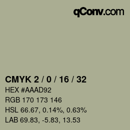 Color code: CMYK 2 / 0 / 16 / 32 | qconv.com