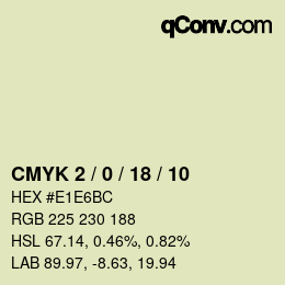 Color code: CMYK 2 / 0 / 18 / 10 | qconv.com