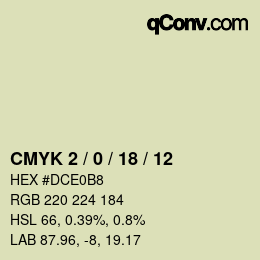 カラーコード: CMYK 2 / 0 / 18 / 12 | qconv.com