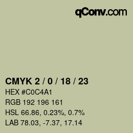 Color code: CMYK 2 / 0 / 18 / 23 | qconv.com