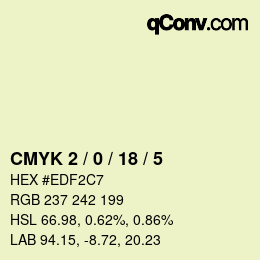 Color code: CMYK 2 / 0 / 18 / 5 | qconv.com