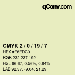 Color code: CMYK 2 / 0 / 19 / 7 | qconv.com