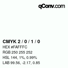 颜色代码: CMYK 2 / 0 / 1 / 0 | qconv.com