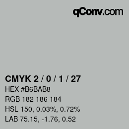 カラーコード: CMYK 2 / 0 / 1 / 27 | qconv.com