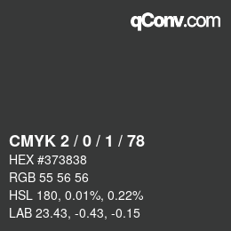 カラーコード: CMYK 2 / 0 / 1 / 78 | qconv.com