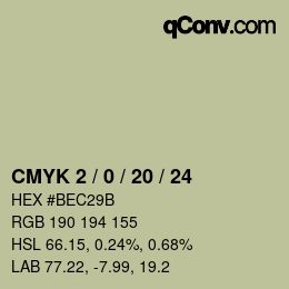 Color code: CMYK 2 / 0 / 20 / 24 | qconv.com