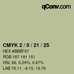 カラーコード: CMYK 2 / 0 / 21 / 25 | qconv.com