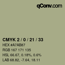 Color code: CMYK 2 / 0 / 21 / 33 | qconv.com