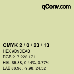 颜色代码: CMYK 2 / 0 / 23 / 13 | qconv.com