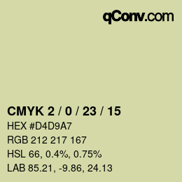 カラーコード: CMYK 2 / 0 / 23 / 15 | qconv.com