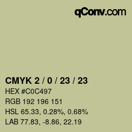 颜色代码: CMYK 2 / 0 / 23 / 23 | qconv.com