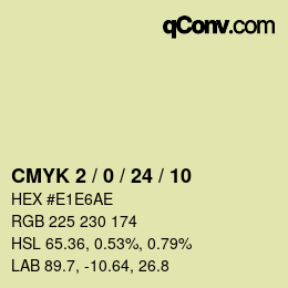 颜色代码: CMYK 2 / 0 / 24 / 10 | qconv.com