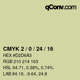 颜色代码: CMYK 2 / 0 / 24 / 16 | qconv.com