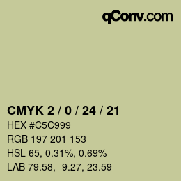 Color code: CMYK 2 / 0 / 24 / 21 | qconv.com